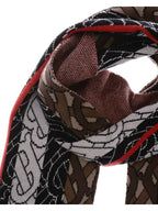 Burberry TB Monogram Stripe Knit Football Scarf Bridal Brown