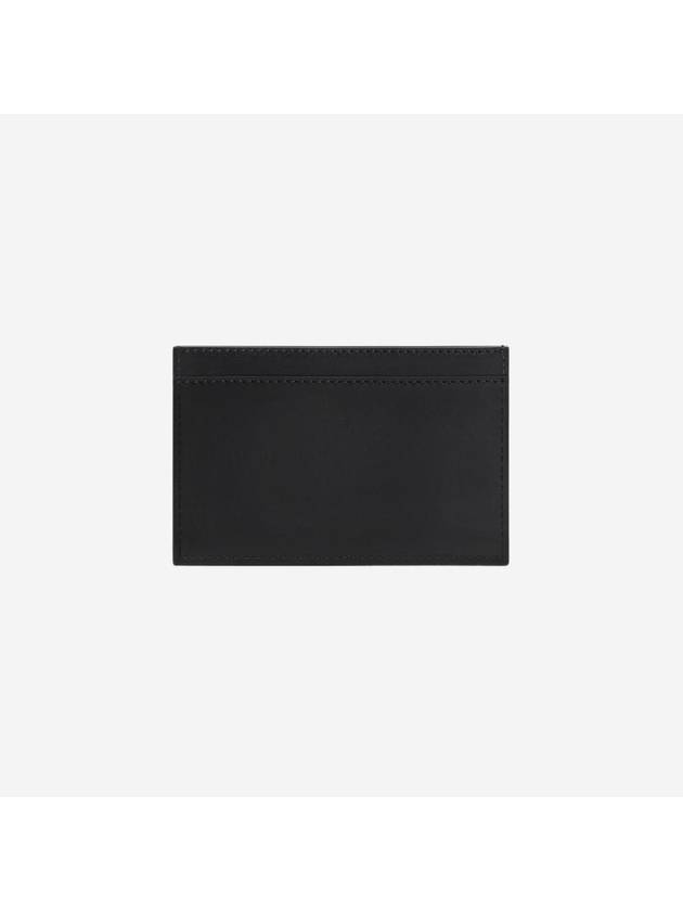 CELINE Satinated Triomphe Embossed Calfskin Card Wallet Black