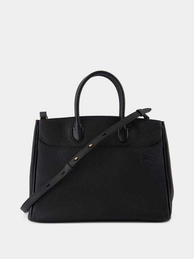 Burberry Rocking Horse Small Leather Tote Bag Black