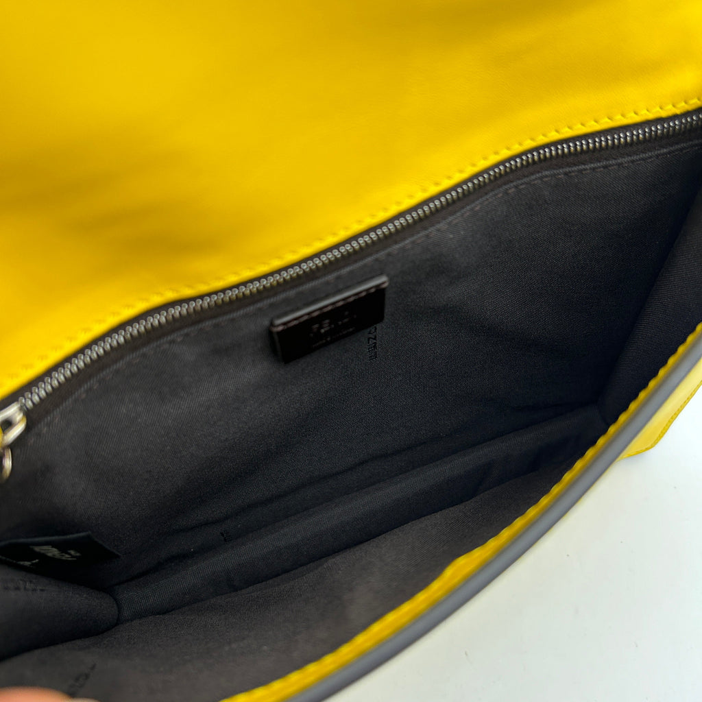 Fendi Yellow Medium Baguette Flat Bag