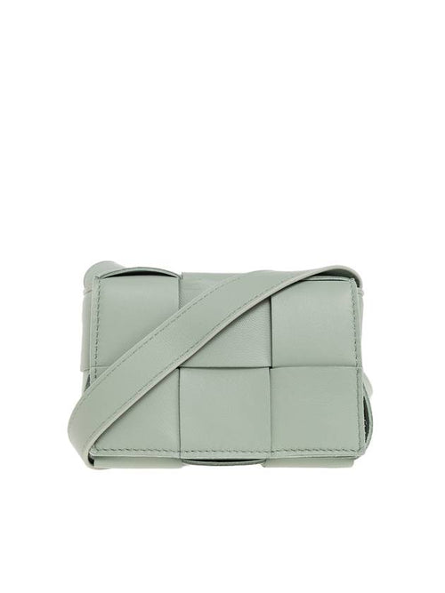 Bottega Veneta Intrecciato Cassette Small Cross Bag Light Green