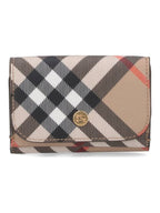 Burberry Check Half Wallet Beige
