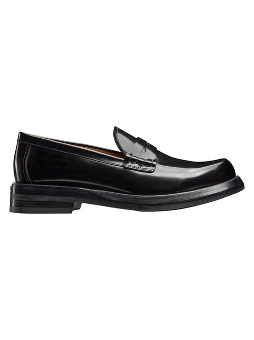 Carlo Polished Calfskin Loafers Black Dior