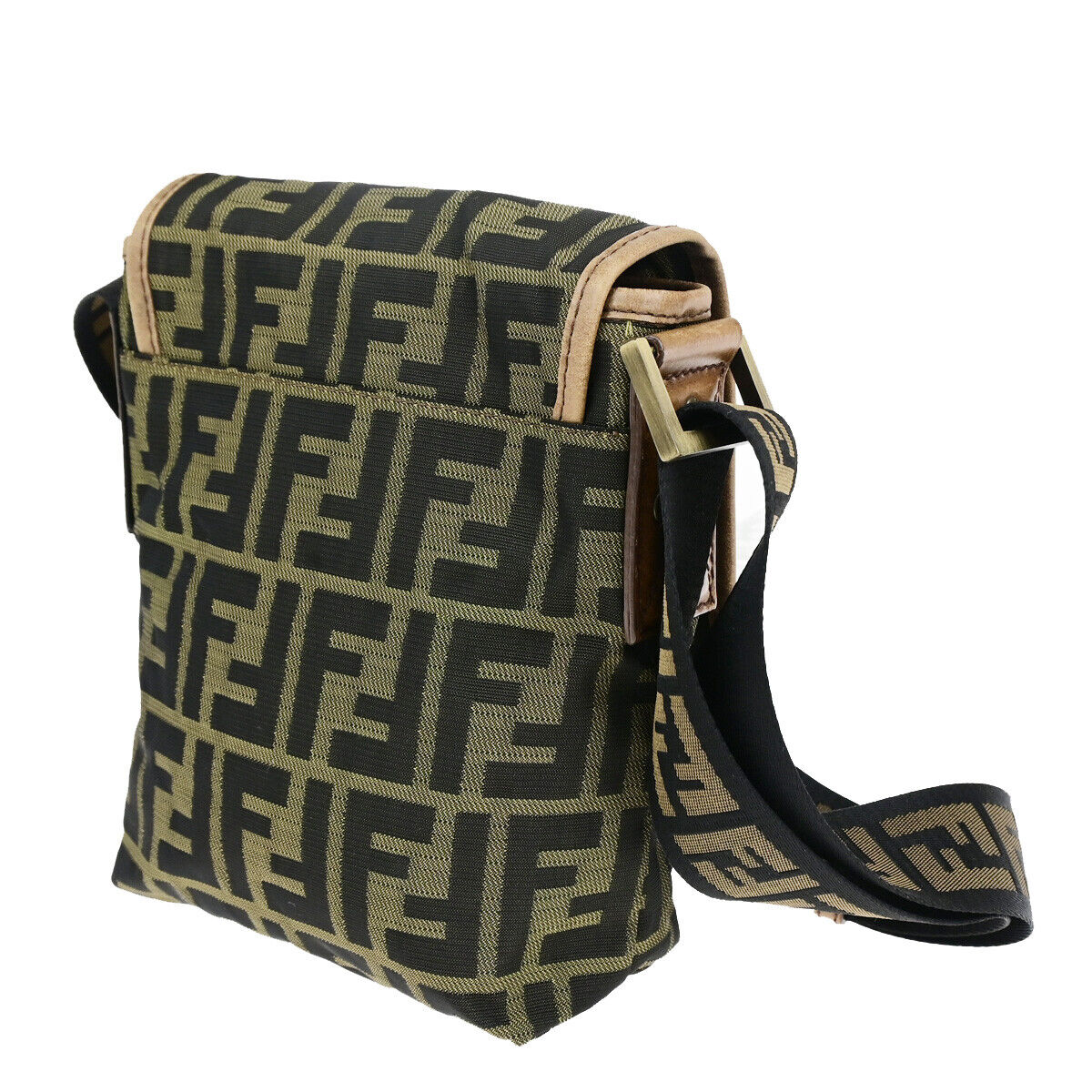 Fendi Zucca  Canvas Shoulder Bag ()