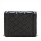 Saint Laurent Mini Envelope Chain Shoulder Bag in Leather Black 685612
