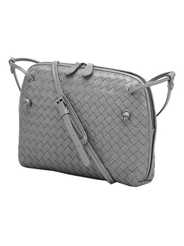 Bottega Veneta Nodini Intrecciato Cross Bag Light Grey