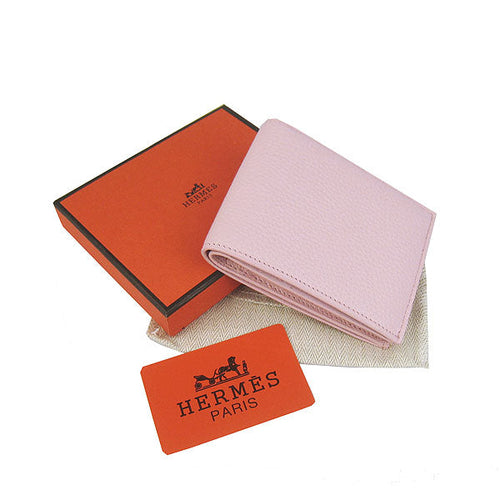 Hermes Wallet H014 Lambskin Pink