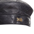 Dior Arty soft leather mesh veil CD bee lined newsboy hat