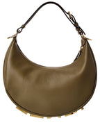 FENDI Fendigraphy Small Leather Hobo Bag