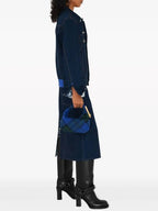 Burberry Peg Checked Duffel Bag Blue