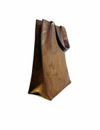 BOTTEGA VENETA Brown Leather Leaf Shoulder Bag