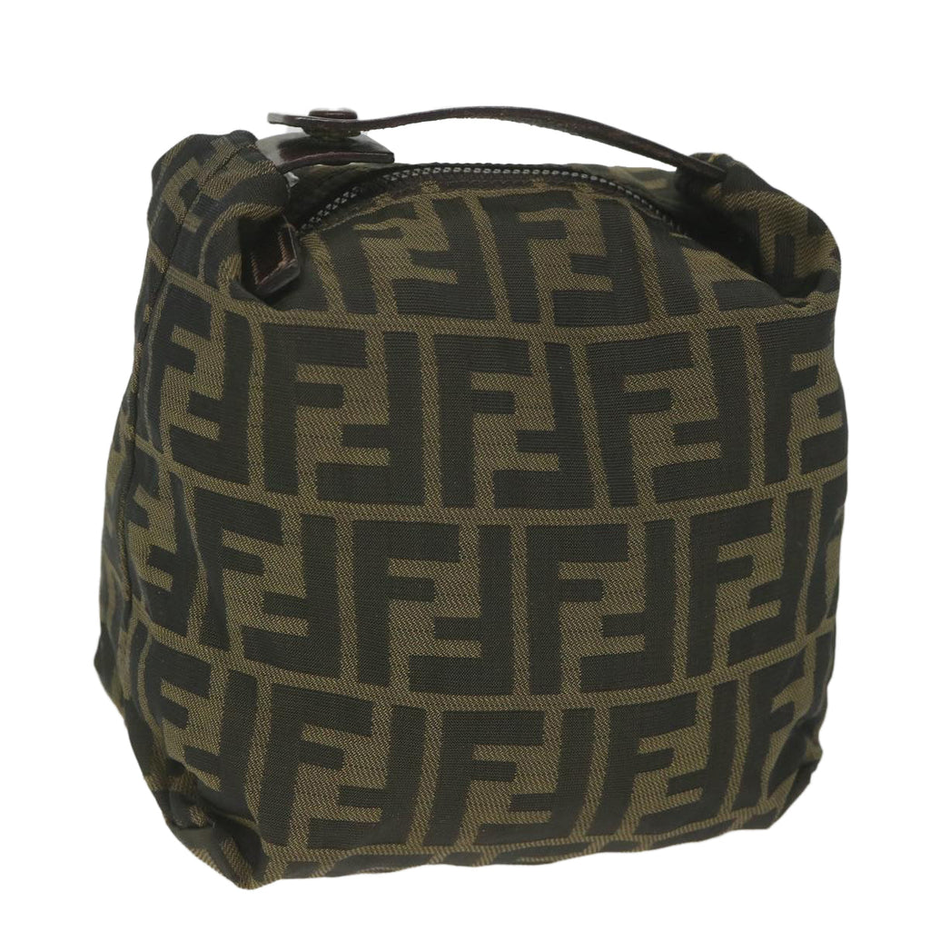 FENDI Zucca Canvas Pouch Black Brownbs10045