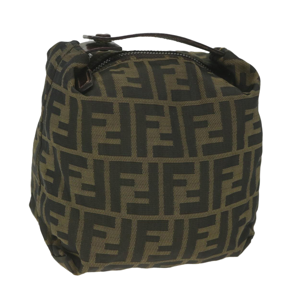 FENDI Zucca Canvas Pouch Black Brownbs10045