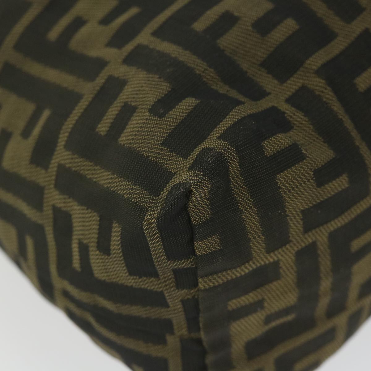 FENDI Zucca Canvas Pouch Black Brownbs10045