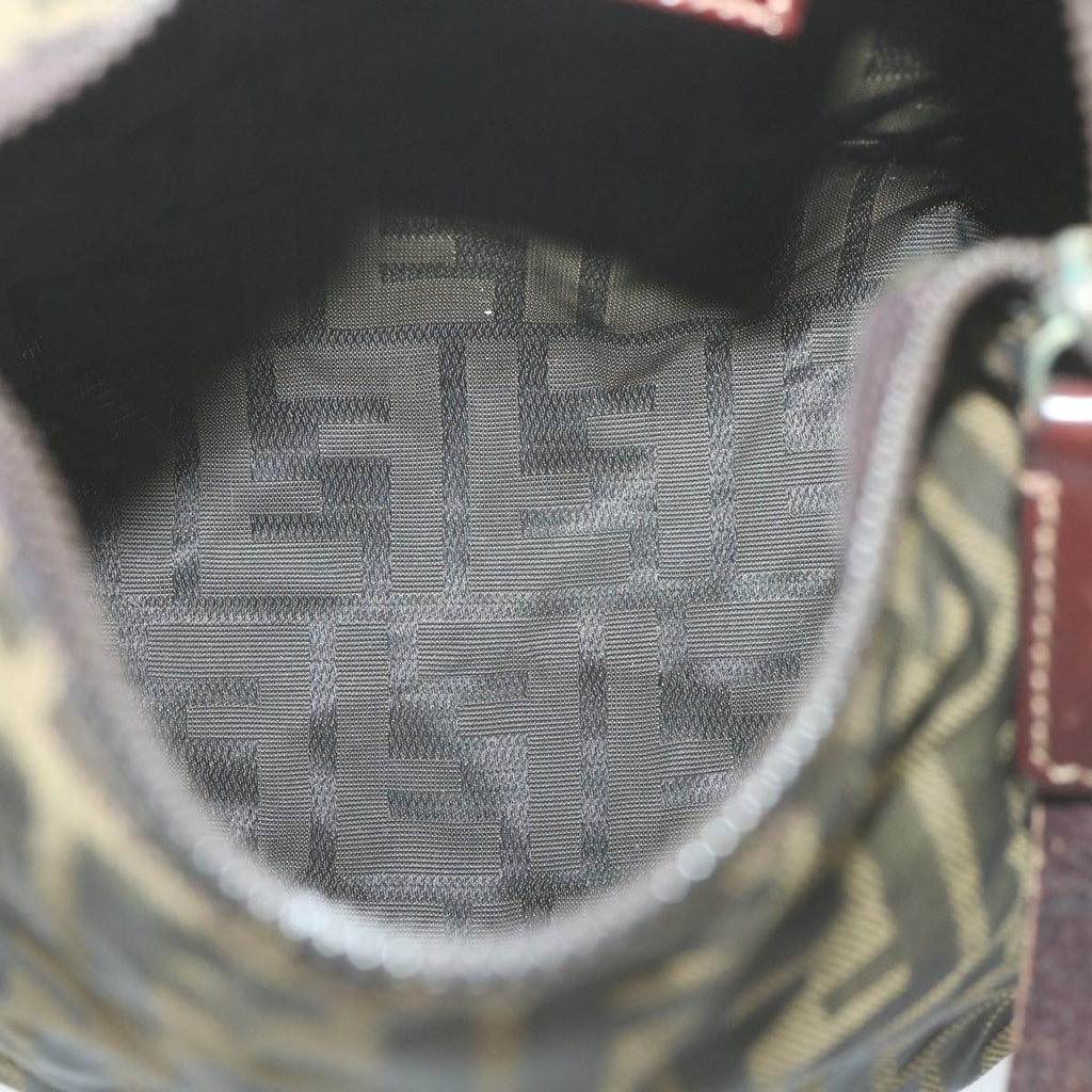 FENDI Zucca Canvas Pouch Black Brownbs10045