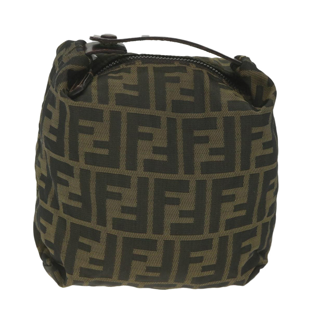 FENDI Zucca Canvas Pouch Black Brownbs10045