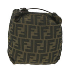 FENDI Zucca Canvas Pouch Black Brownbs10045