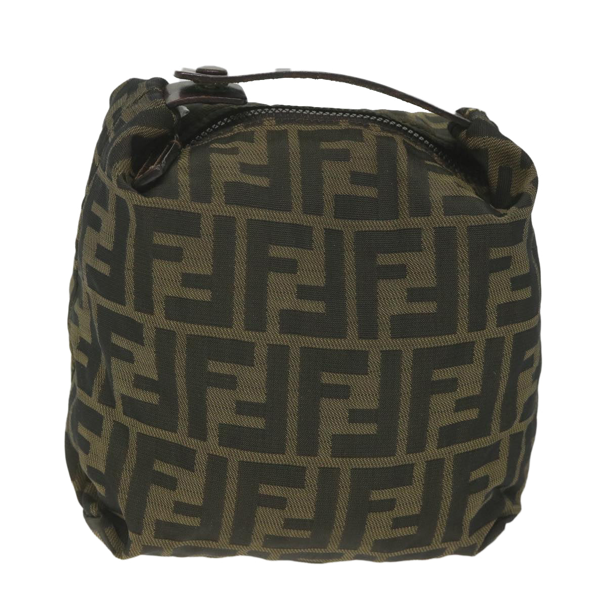 FENDI Zucca Canvas Pouch Black Brownbs10045