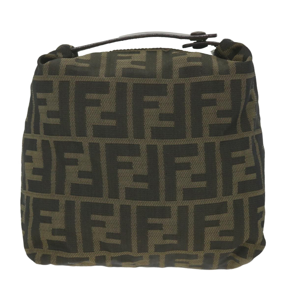 FENDI Zucca Canvas Pouch Black Brownbs10045