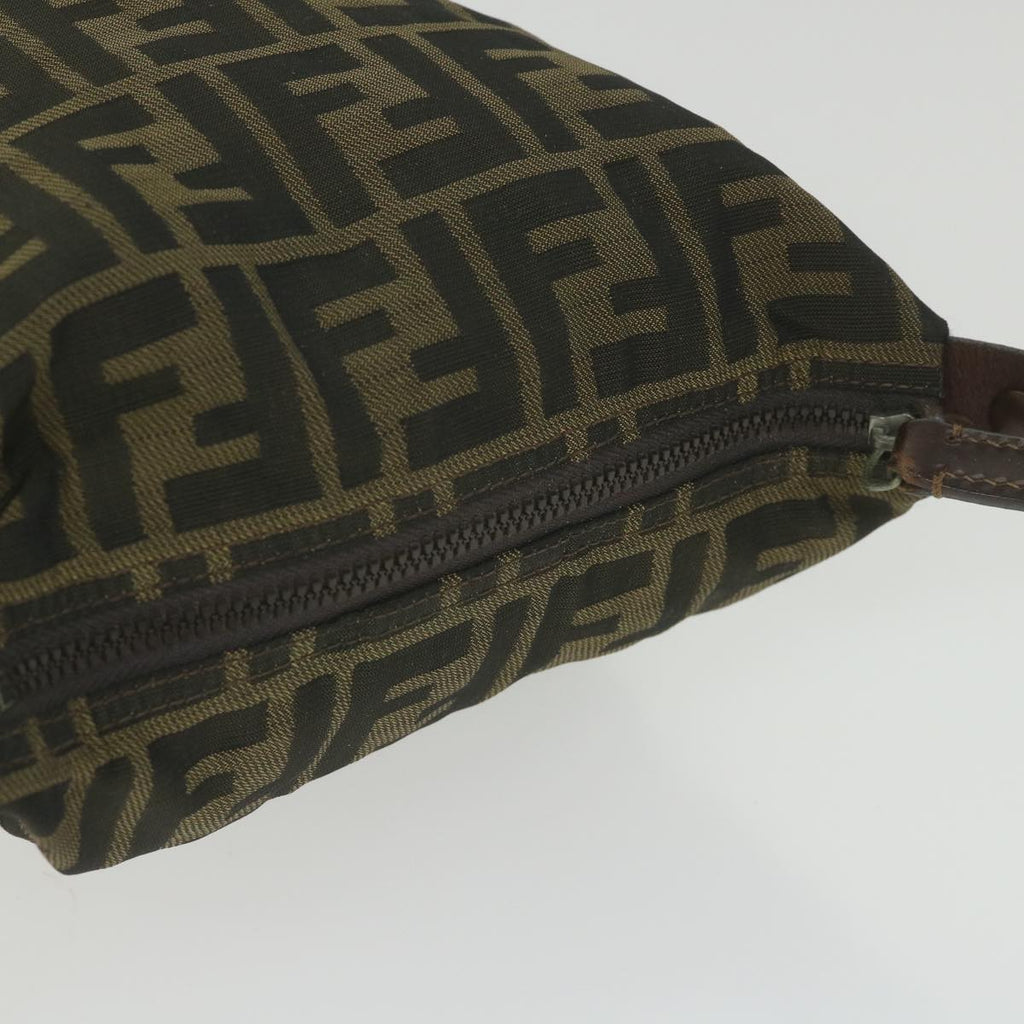 FENDI Zucca Canvas Pouch Black Brownbs10045