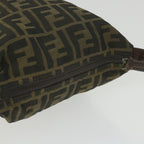 FENDI Zucca Canvas Pouch Black Brownbs10045
