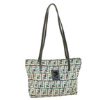 FENDI Zucca Canvas Tote Bag Greenbs10046