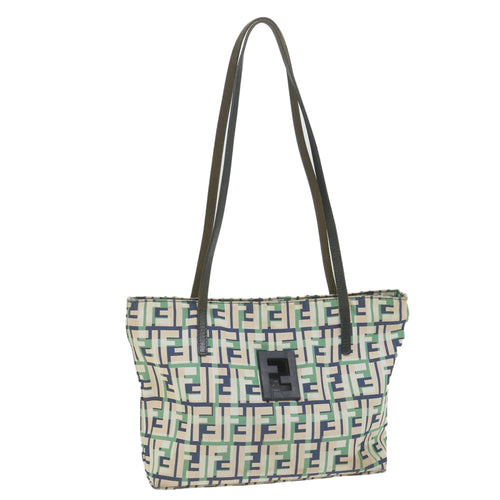 FENDI Zucca Canvas Tote Bag Greenbs10046