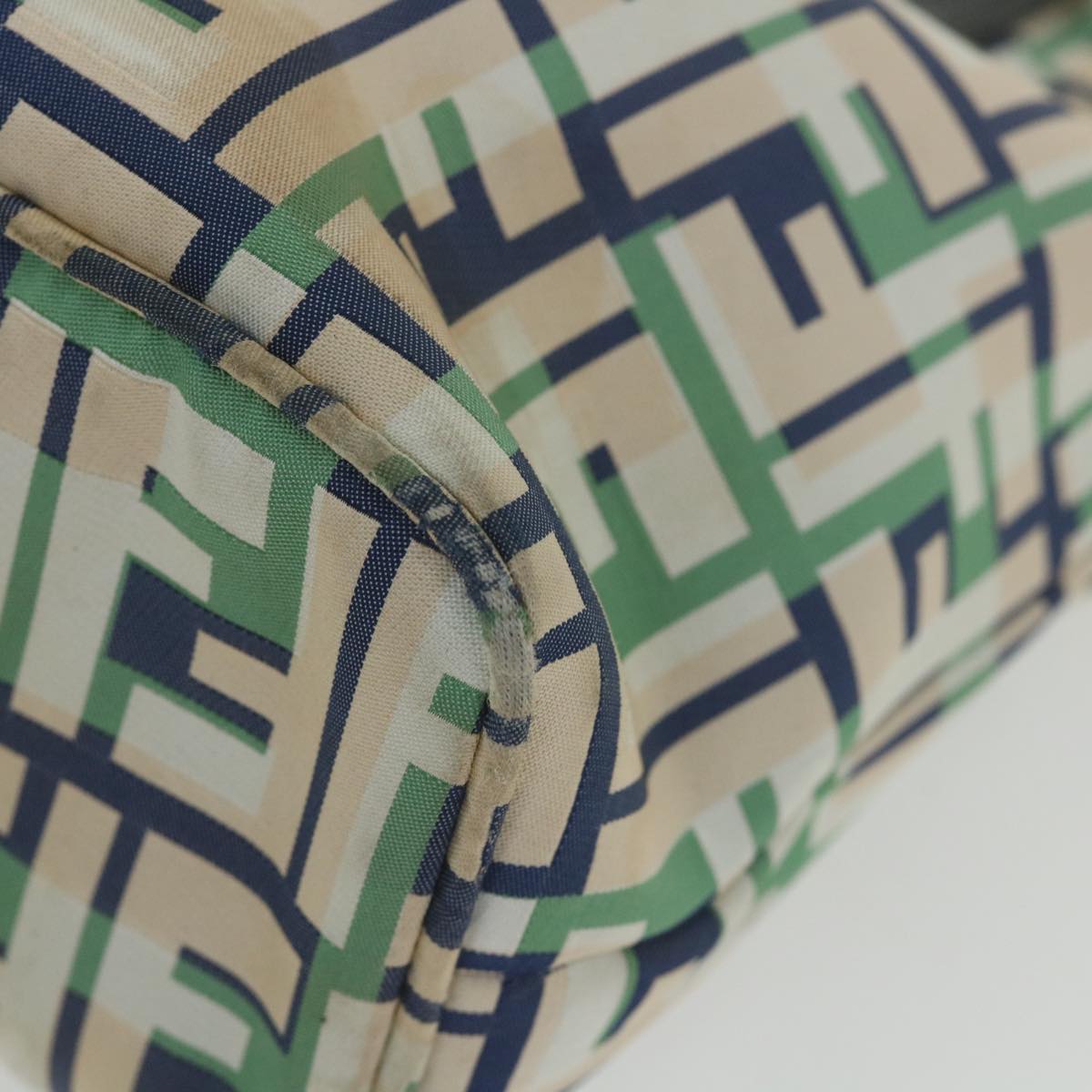 FENDI Zucca Canvas Tote Bag Greenbs10046
