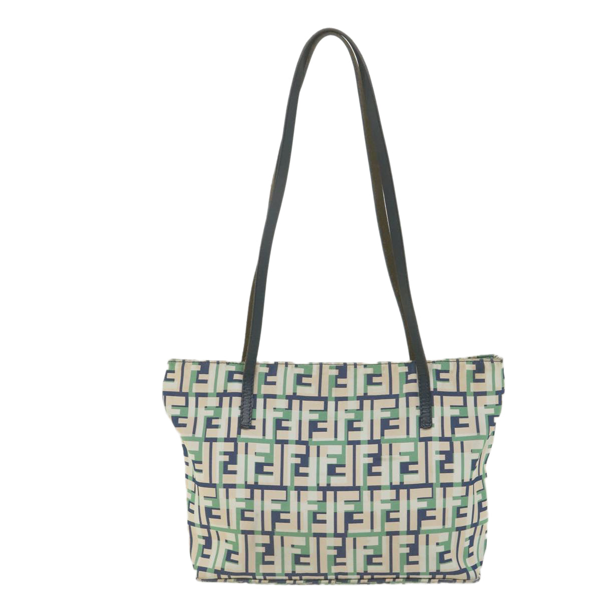 FENDI Zucca Canvas Tote Bag Greenbs10046