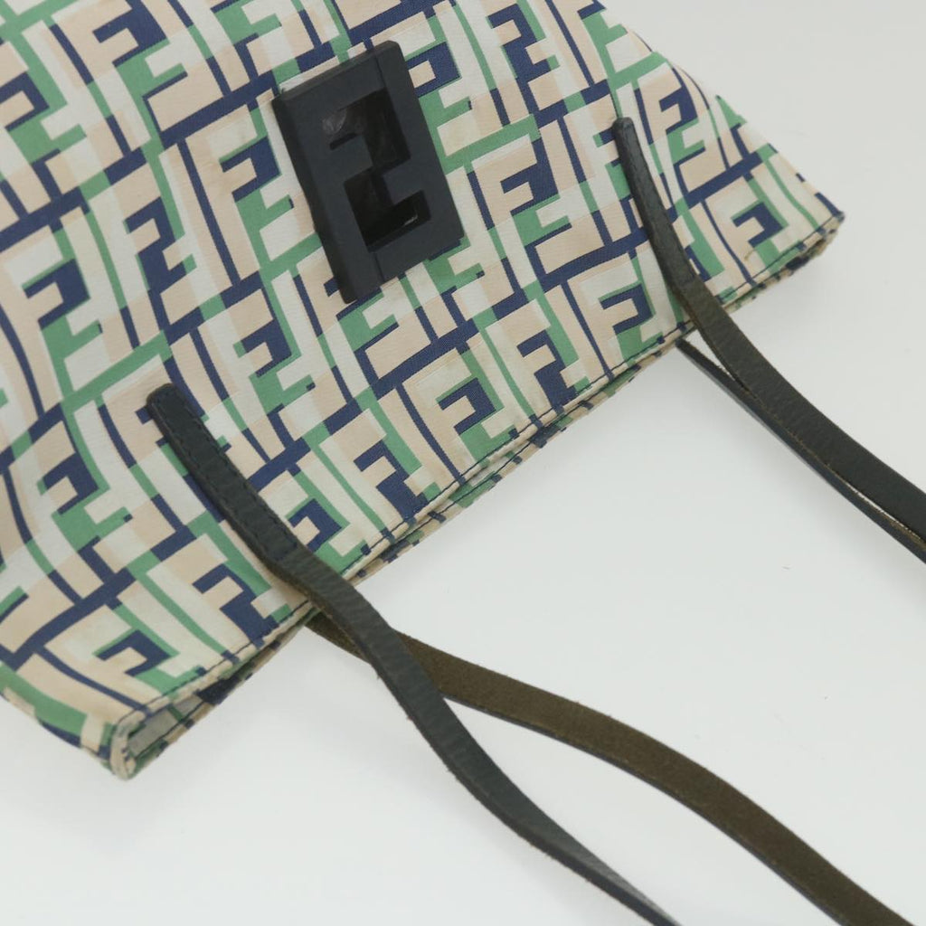 FENDI Zucca Canvas Tote Bag Greenbs10046