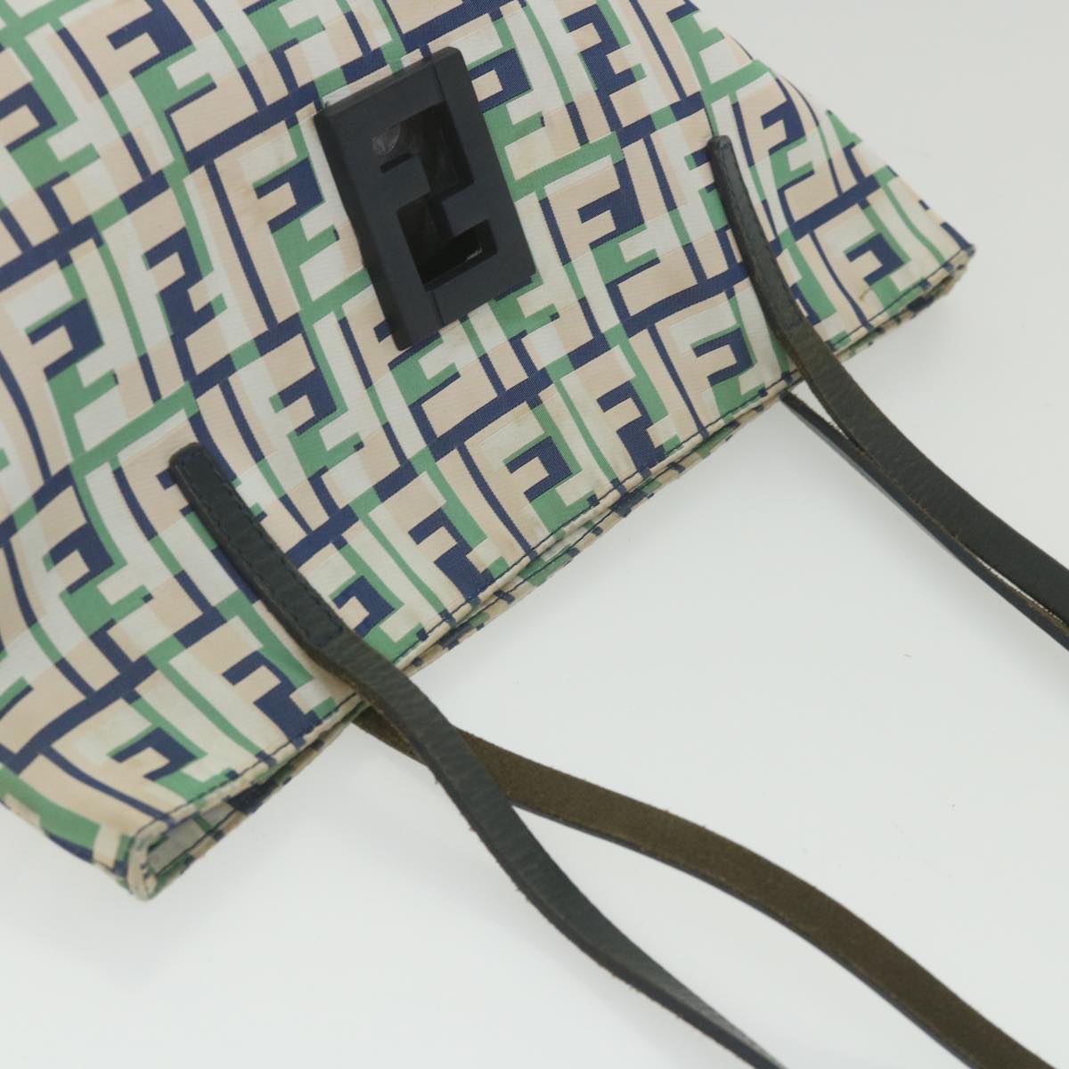 FENDI Zucca Canvas Tote Bag Greenbs10046