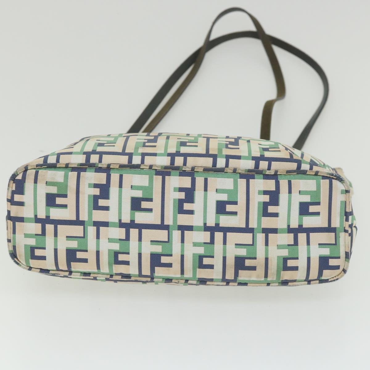 FENDI Zucca Canvas Tote Bag Greenbs10046