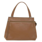 CELINE Edge Hand Bag Leather Brown  10092