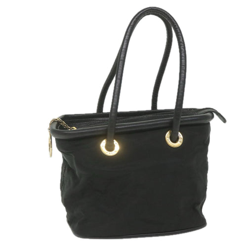 CELINE Shoulder Bag Nylon Black Auth bs10094