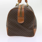 CELINE Macadam Canvas Boston Bag PVC Leather Brown  10153