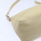 FENDI Mamma Baguette Shoulder Bag Leather Beigebs10191