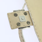 FENDI Mamma Baguette Shoulder Bag Leather Beigebs10191