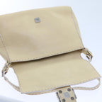 FENDI Mamma Baguette Shoulder Bag Leather Beigebs10191