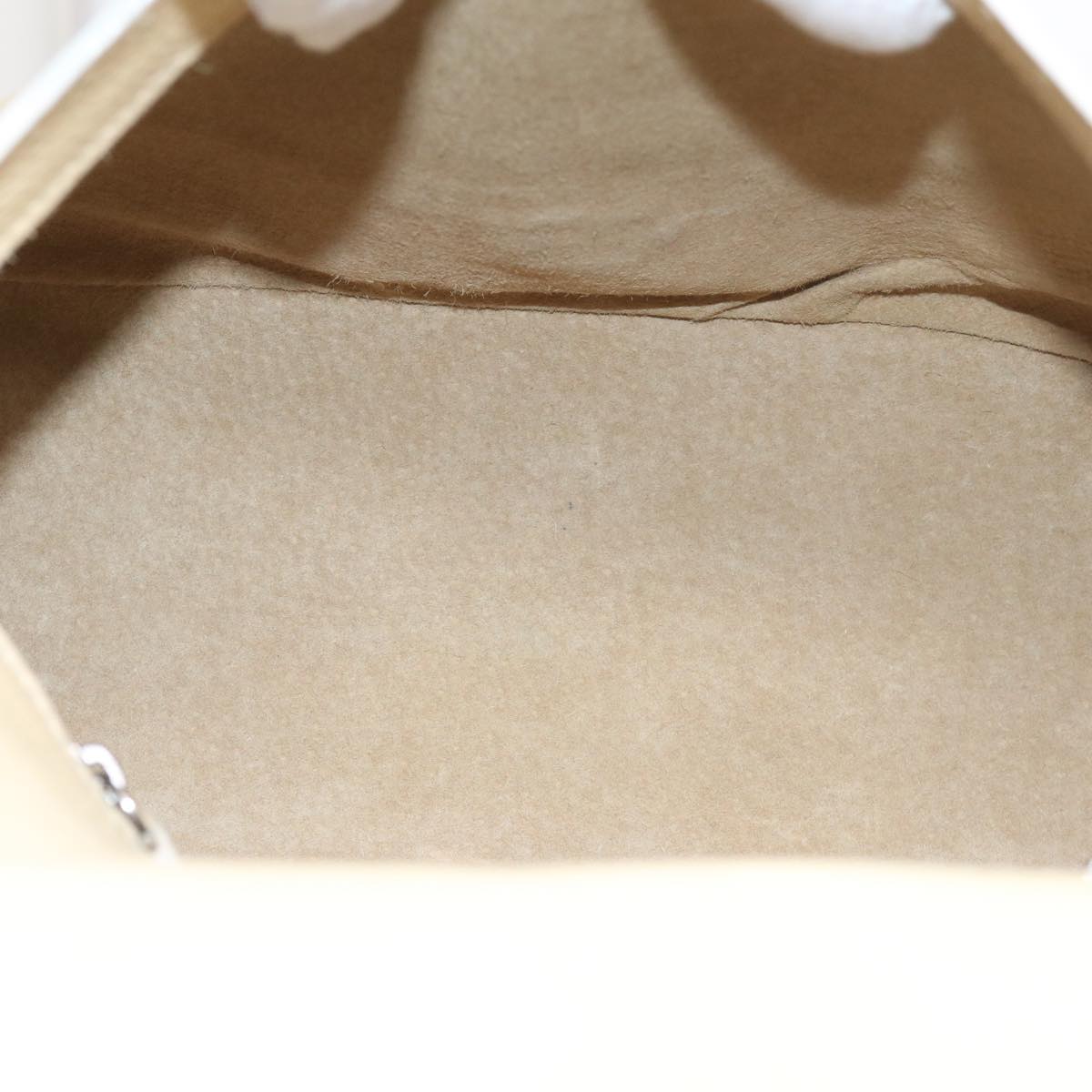 FENDI Mamma Baguette Shoulder Bag Leather Beigebs10191