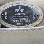 FENDI Mamma Baguette Shoulder Bag Leather Beigebs10191