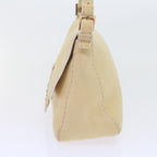 FENDI Mamma Baguette Shoulder Bag Leather Beigebs10191