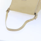 FENDI Mamma Baguette Shoulder Bag Leather Beigebs10191