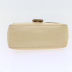 FENDI Mamma Baguette Shoulder Bag Leather Beigebs10191