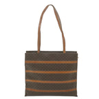 CELINE Macadam Canvas Shoulder Bag PVC Leather Brown  10227