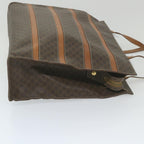 CELINE Macadam Canvas Shoulder Bag PVC Leather Brown  10227
