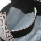 FENDI Zucchino Canvas Mamma Baguette Shoulder Bag Brownbs10266