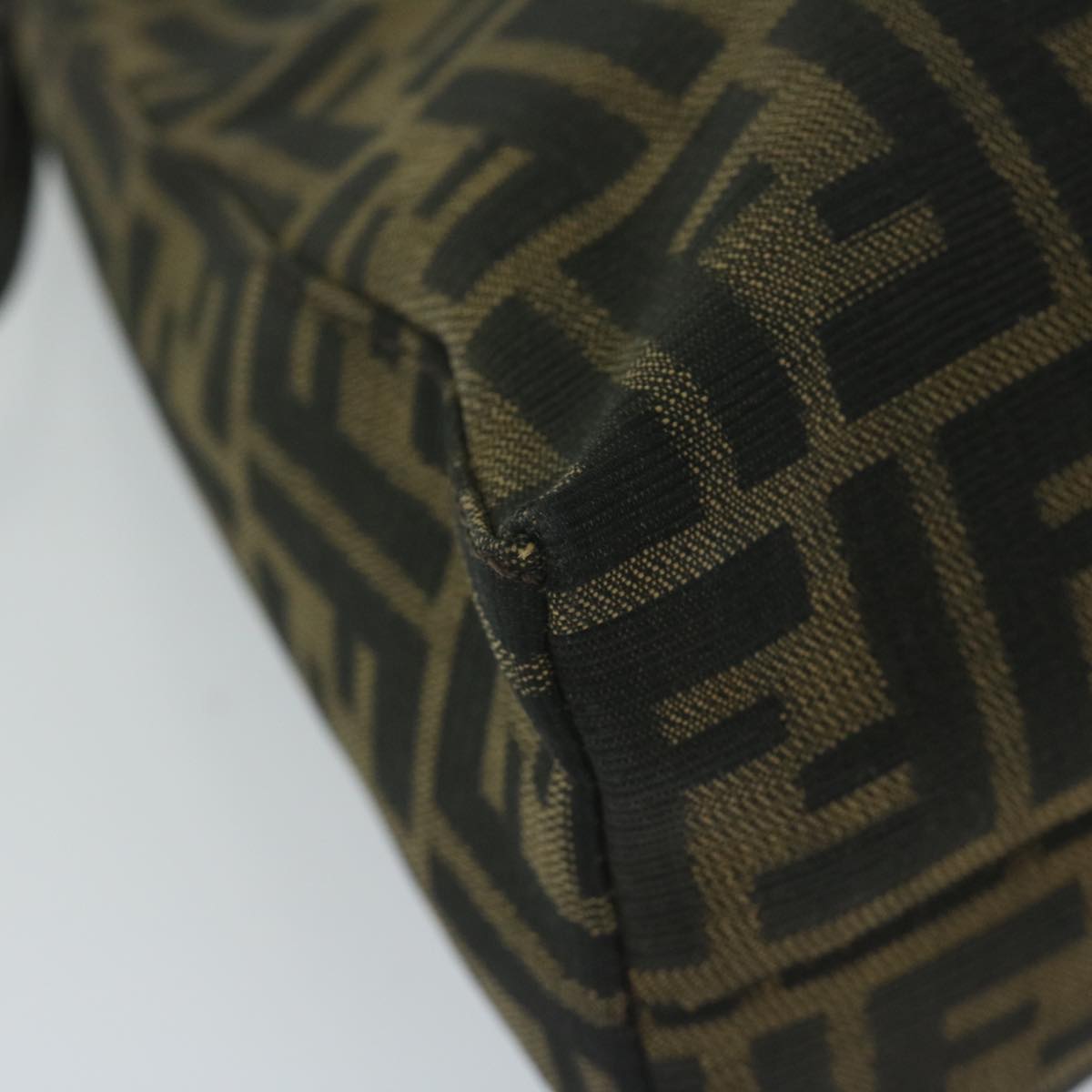 FENDI Zucca Canvas Mamma Baguette Shoulder Bag Brownbs10329