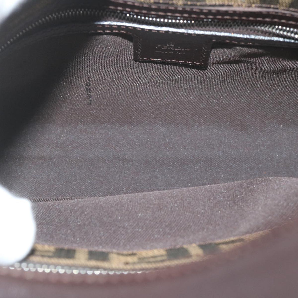 FENDI Zucca Canvas Mamma Baguette Shoulder Bag Brownbs10329