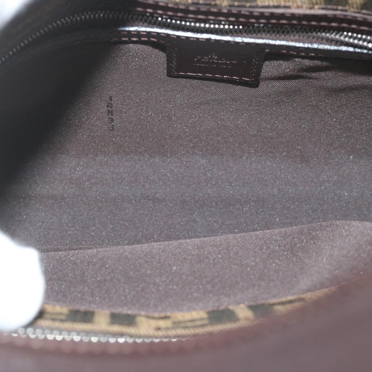FENDI Zucca Canvas Mamma Baguette Shoulder Bag Brownbs10329