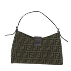 FENDI Zucca Canvas Mamma Baguette Shoulder Bag Brownbs10329